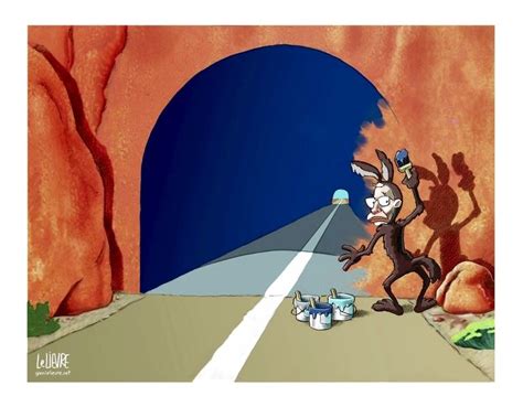 wile and coyote tunnel painting.